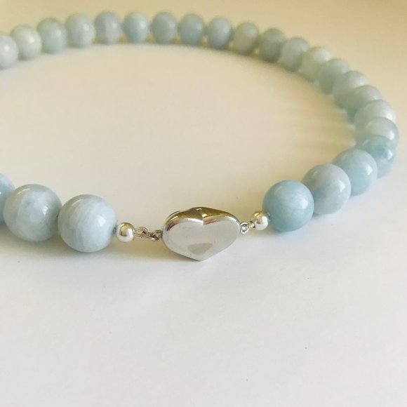 Aquamarine Choker 15” - Picture 3 of 3